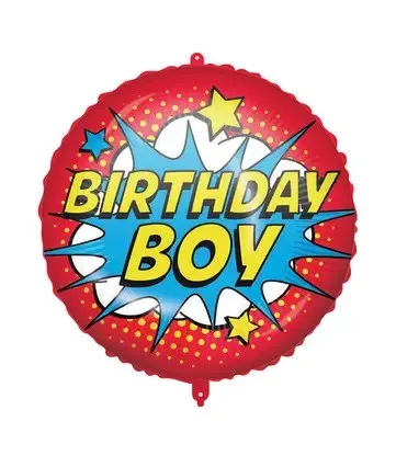 18" Μπαλόνι γενεθλίων 'Birthday Boy' Superhero