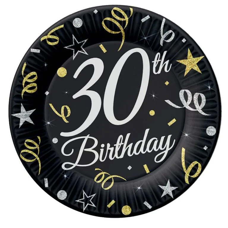 Πιάτα γλυκού 30th Birthday (6 τεμ)