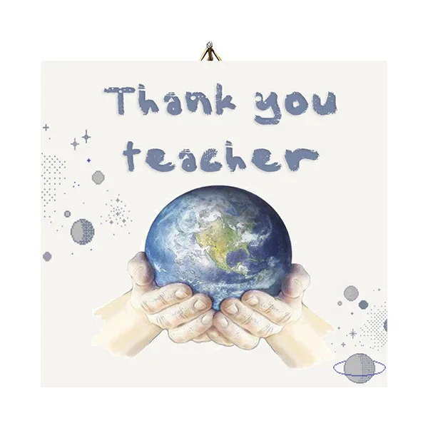 Ξύλινο καδράκι Thank you Teacher Γη