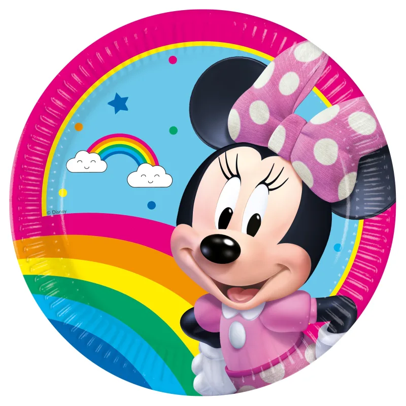Πιάτα φαγητού Minnie - Rainbow (8 τεμ)