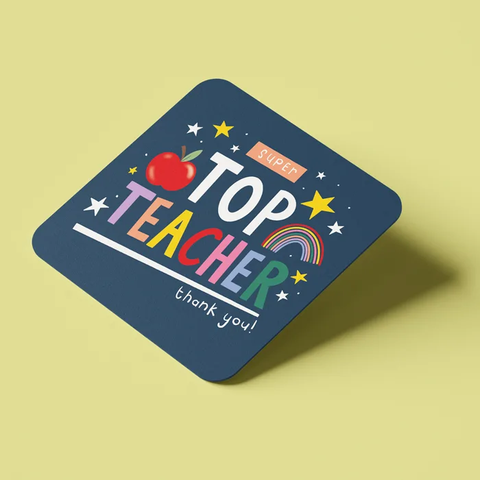 Σουβέρ για τoν Δάσκαλο "top teacher-thank you"