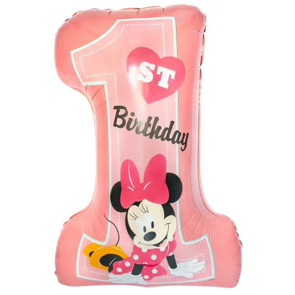 28″ Μπαλόνι ροζ Αριθμός 1 Minnie Mouse