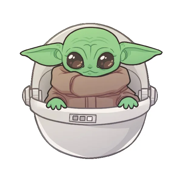 Διακοσμητική ξύλινη φιγούρα Baby Yoda
