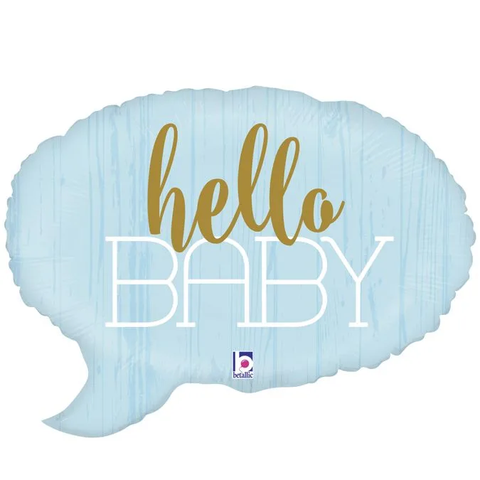 24" Μπαλόνι γέννησης Hello baby γαλάζιο
