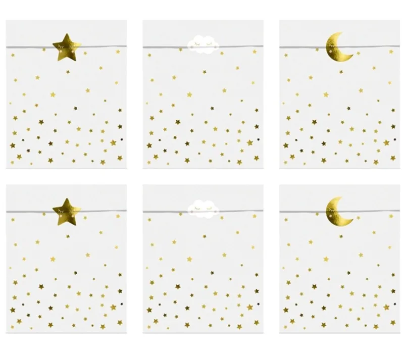 Σακουλίτσες με αυτοκόλλητο Little Star (6 τεμ)