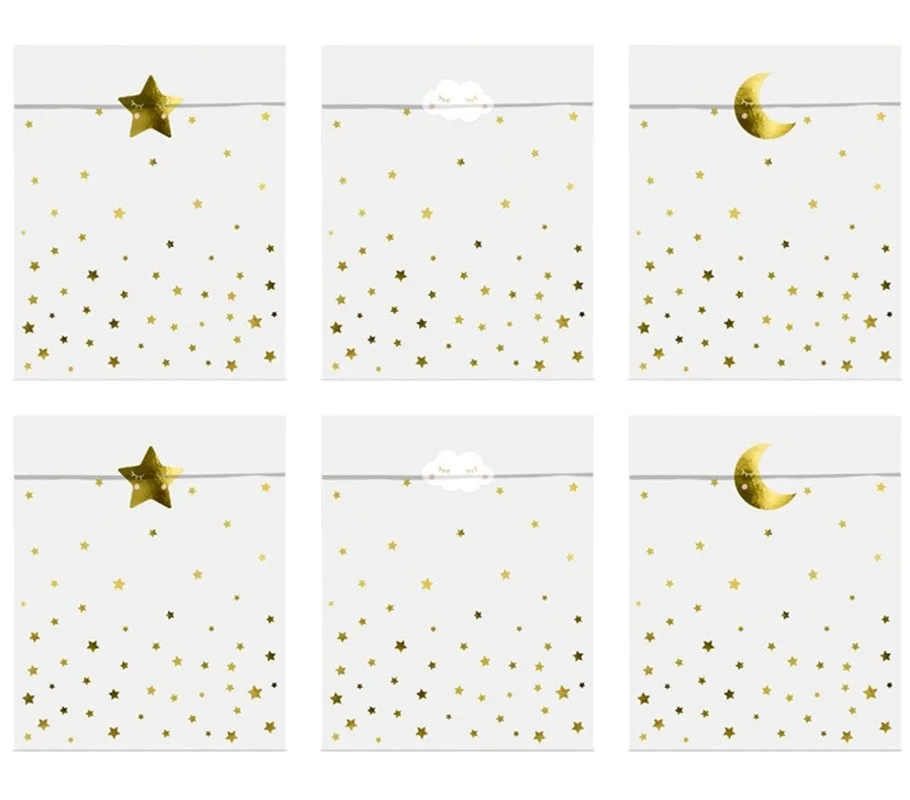 Σακουλίτσες με αυτοκόλλητο Little Star (6 τεμ)