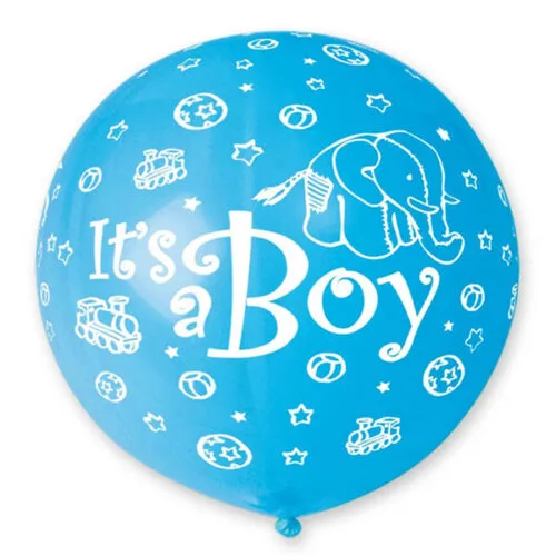 31" Γαλάζιο Μπαλόνι "It's a boy" ελεφαντάκι