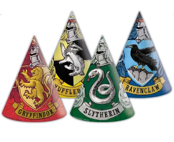 Καπελάκια πάρτυ οίκοι Hogwarts (6 τεμ)