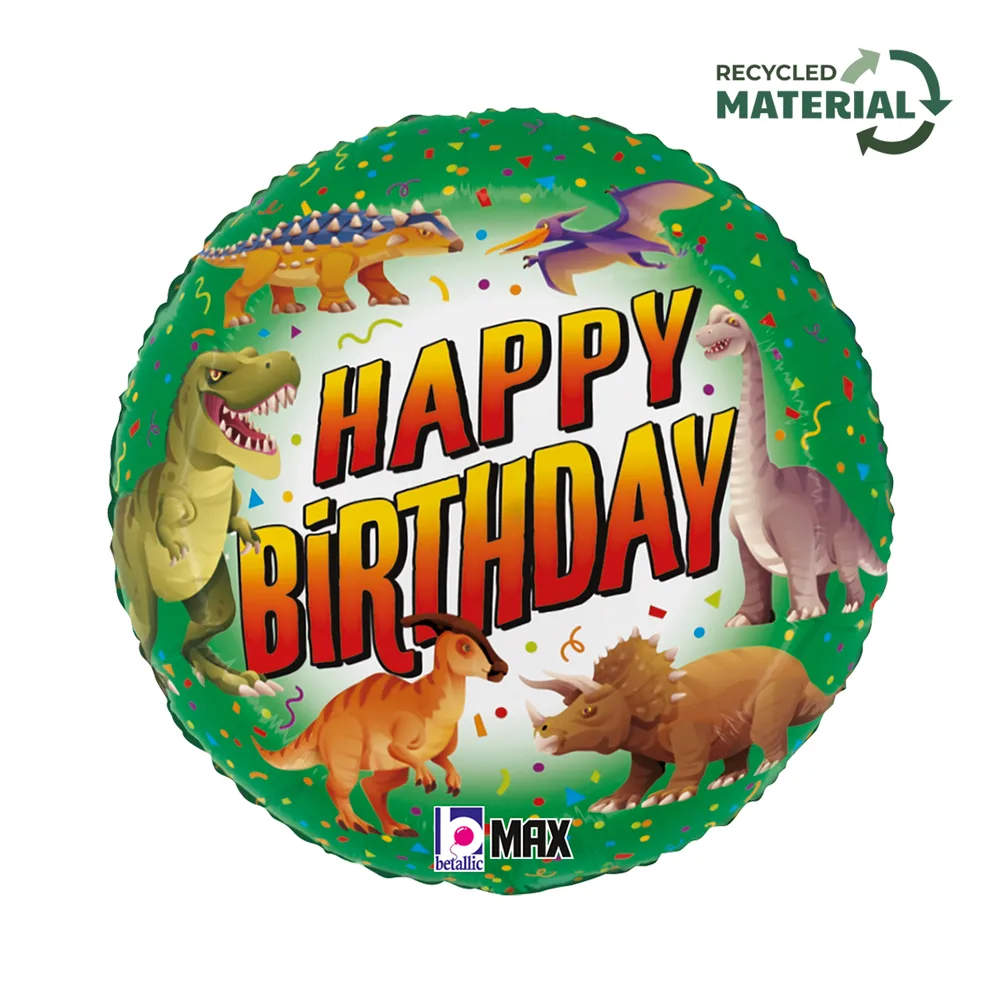18" Μπαλόνι Δεινόσαυροι 'Happy Birthday'