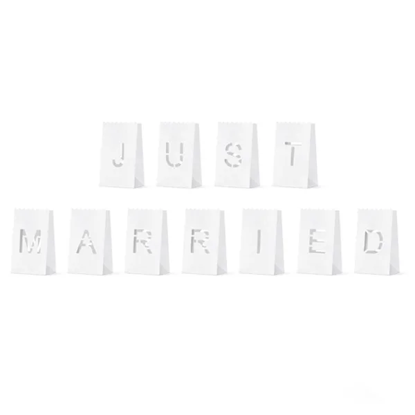 Φαναράκια για κεράκια "Just Married" (11 τεμ)