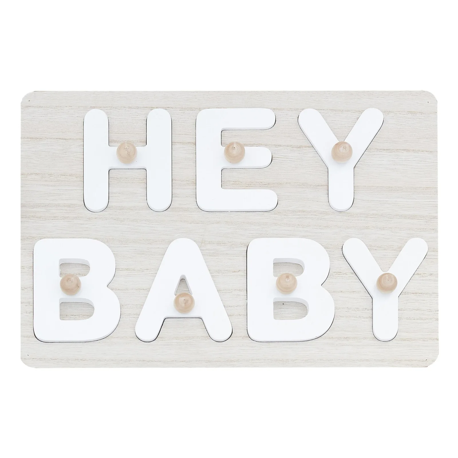 Ξύλινο Ευχολόγιο Παζλ 'Hey Baby'