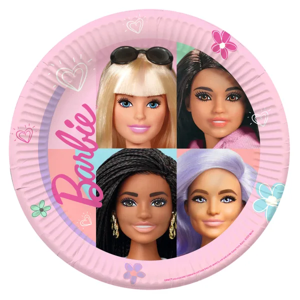 Πιάτα πάρτυ Barbie Sweet Life (8 τεμ)