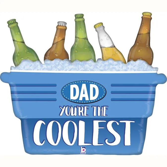 27" Μπαλόνι Coolest Dad καφάσι με μπύρες