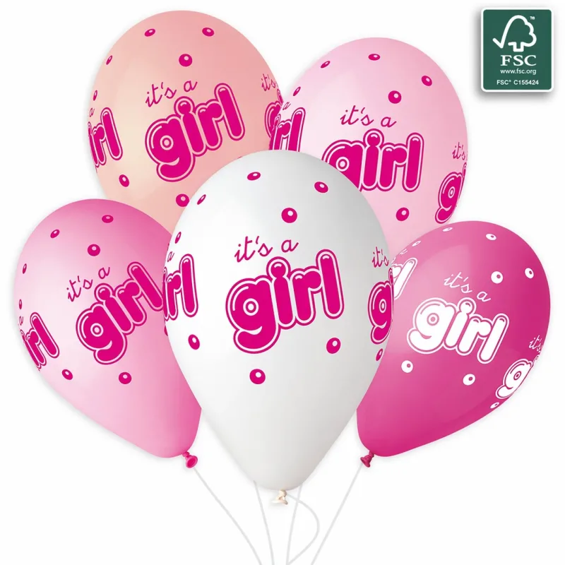 Λάτεξ Μπαλόνια It's A Girl Bubbles (25 τεμ)