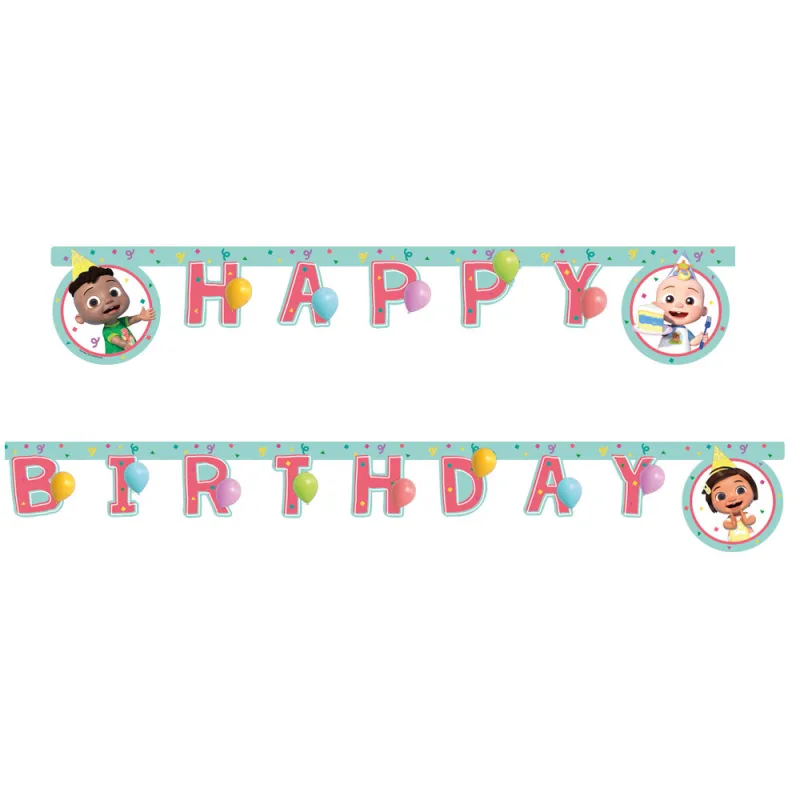 Γιρλάντα Happy Birthday Cococmelon 200cm