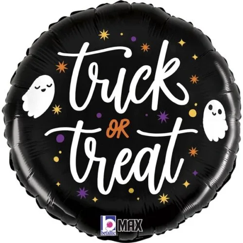 18" Μπαλόνι μαύρο Trick or Treat