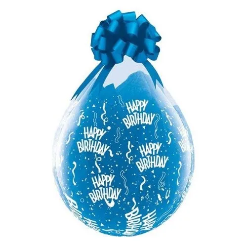 18'' Διάφανο μπαλόνι γυάλας (Stuffed) 'Happy Birthday'