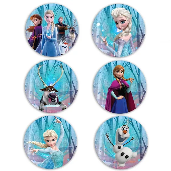Ξύλινες Κονκάρδες Frozen (6 τεμ)
