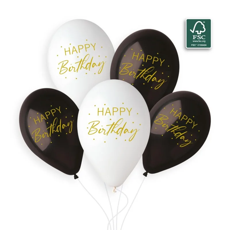 Σετ Μπαλόνια Elegant Birthday (5 τεμ)