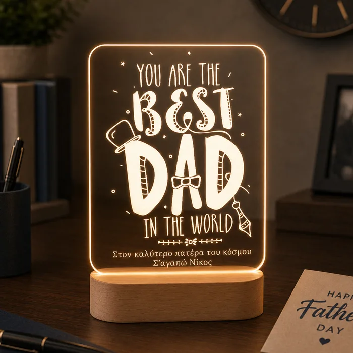 Φωτιστικό LED για Μπαμπά – Best Dad