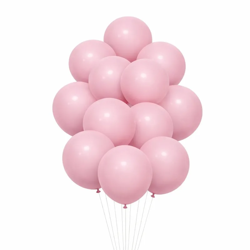 Σετ Μπαλόνια - Παστέλ Baby Pink (12 τεμ)