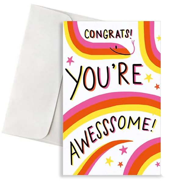 Ευχετήρια Κάρτα - Congrats! You're Awesome!