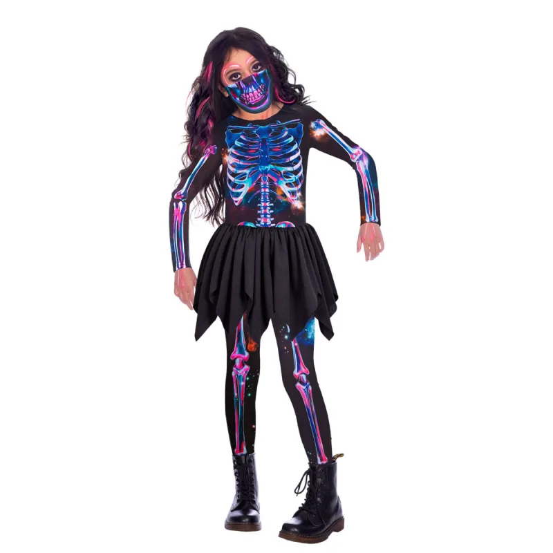 Παιδική Στολή Neon Skeleton Girl