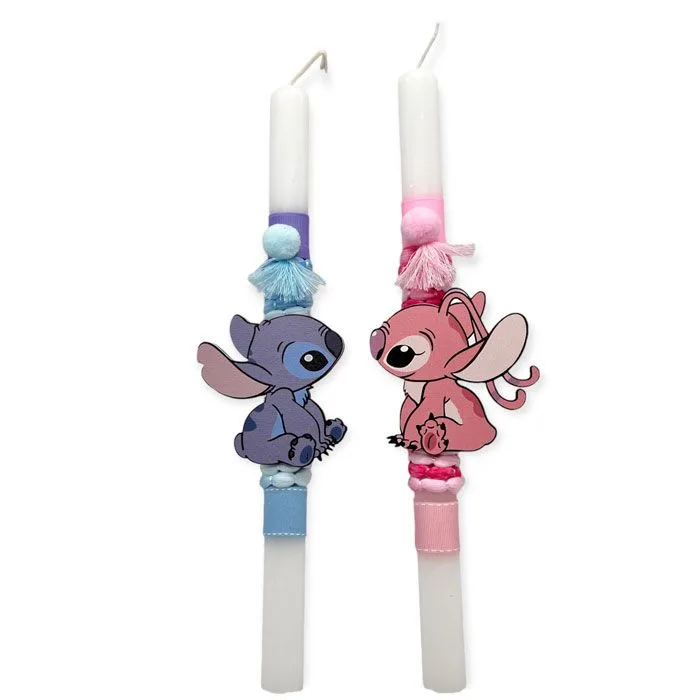 Λαμπάδες για Ζευγάρια Stitch & Angel